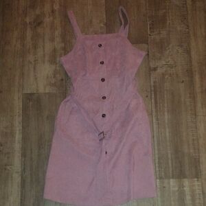 SHEIN Pink Buttoned Sleeveless Sundress
